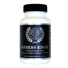 Straight Edge Stress Edge bottle shown for convenient daily stress relief.