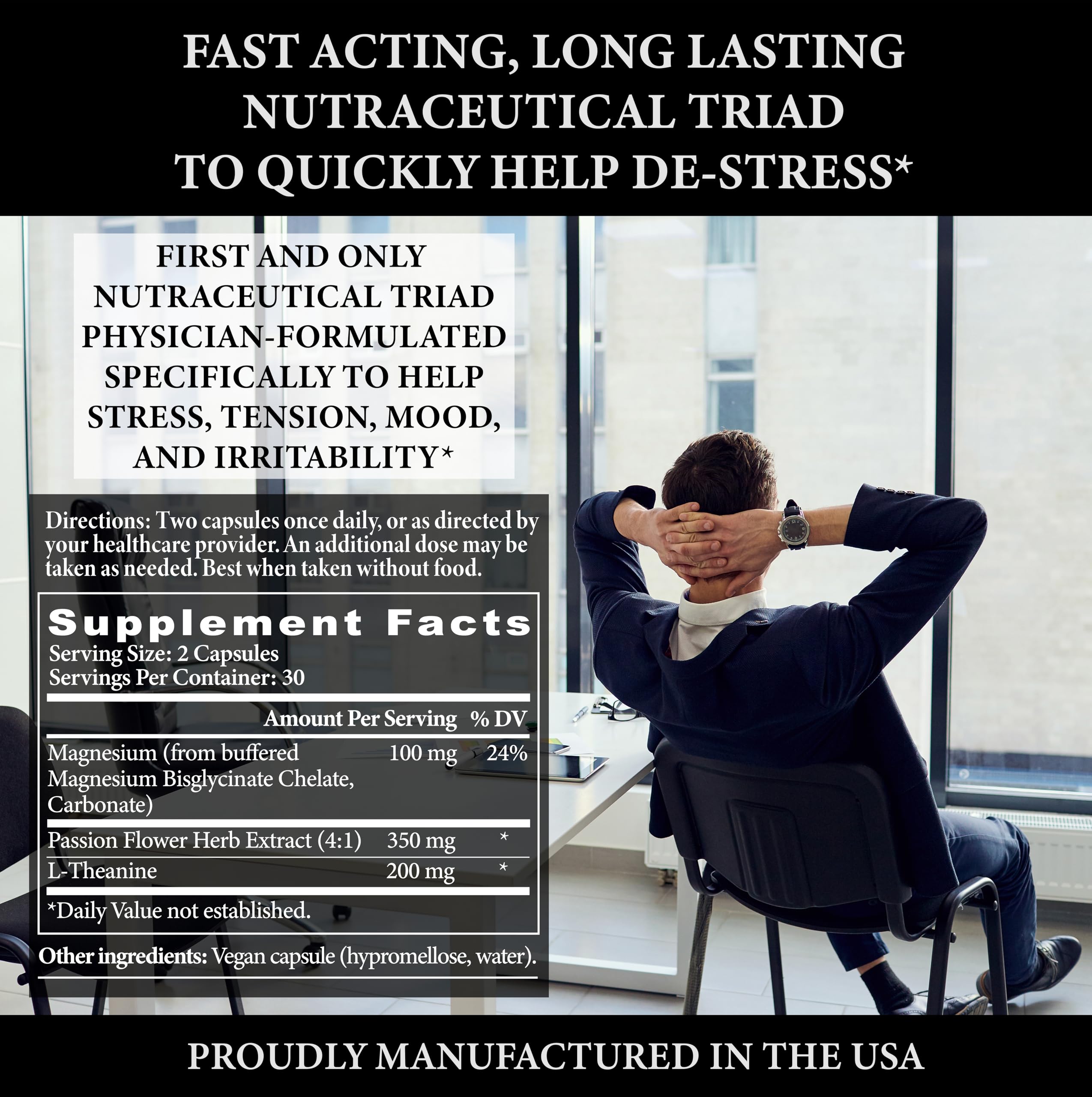 Straight Edge Stress Edge passion flower extract to soothe tension.