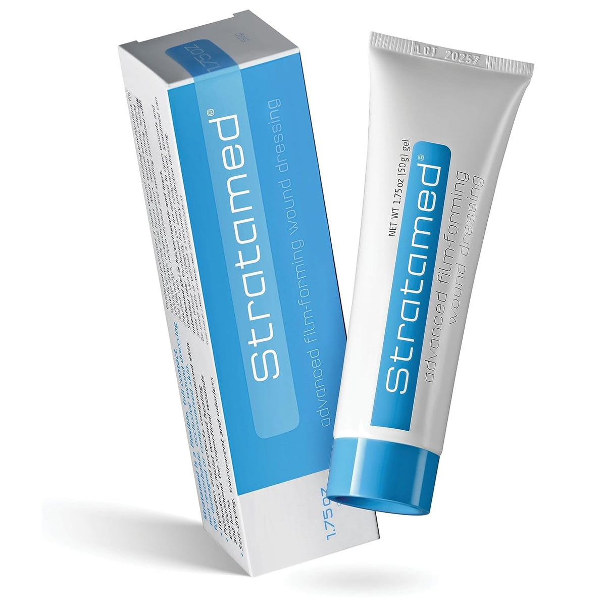 Stratamed advanced film-dressing on skin forms a protective, flexible layer over a wound.
