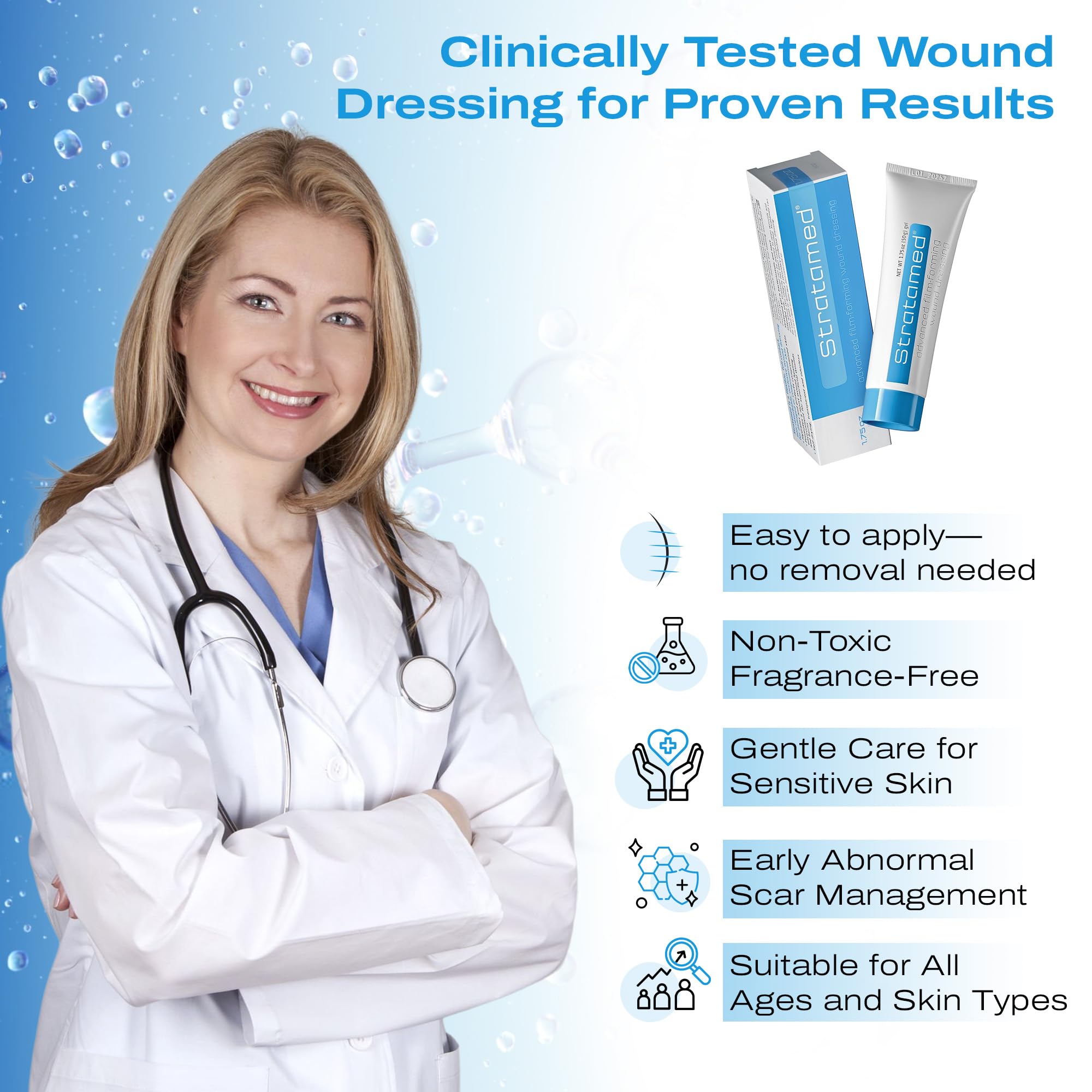 Stratamed can be reapplied as needed to support ongoing healing.