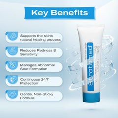 Stratamed skin protection during healing promotes reduced irritation and smoother recovery.