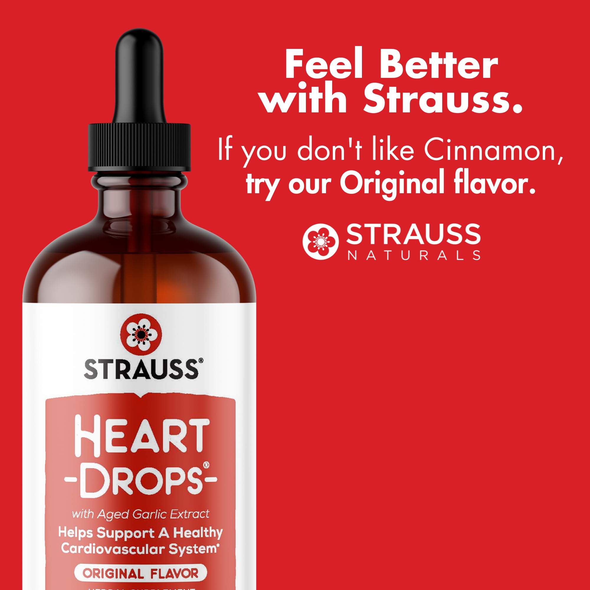Strauss Heartdrops dropper pour showing easy daily serving