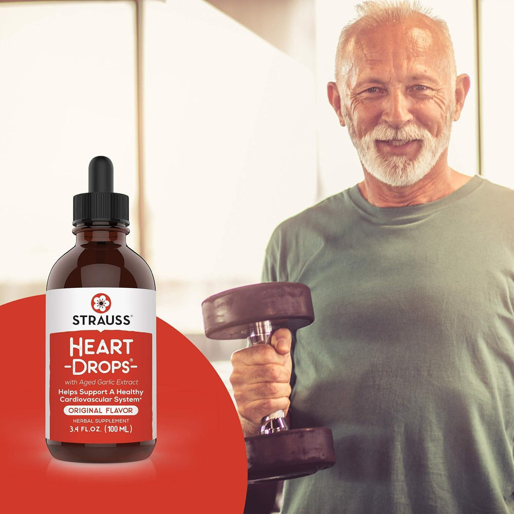 Strauss Naturals Heart Drops made in USA label reinforces trusted sourcing