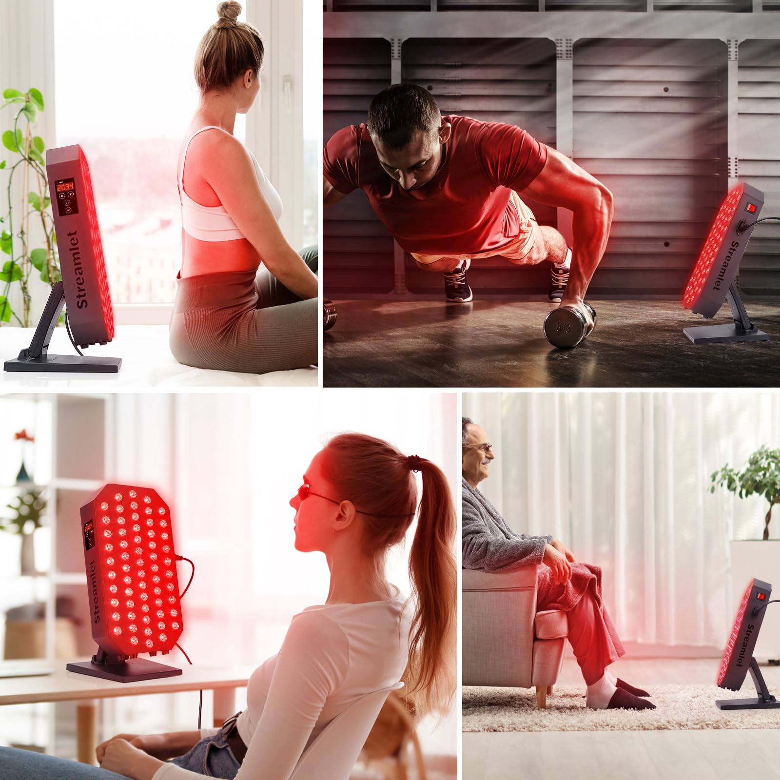 Eye protection glasses included with the Streamlet red light kit.