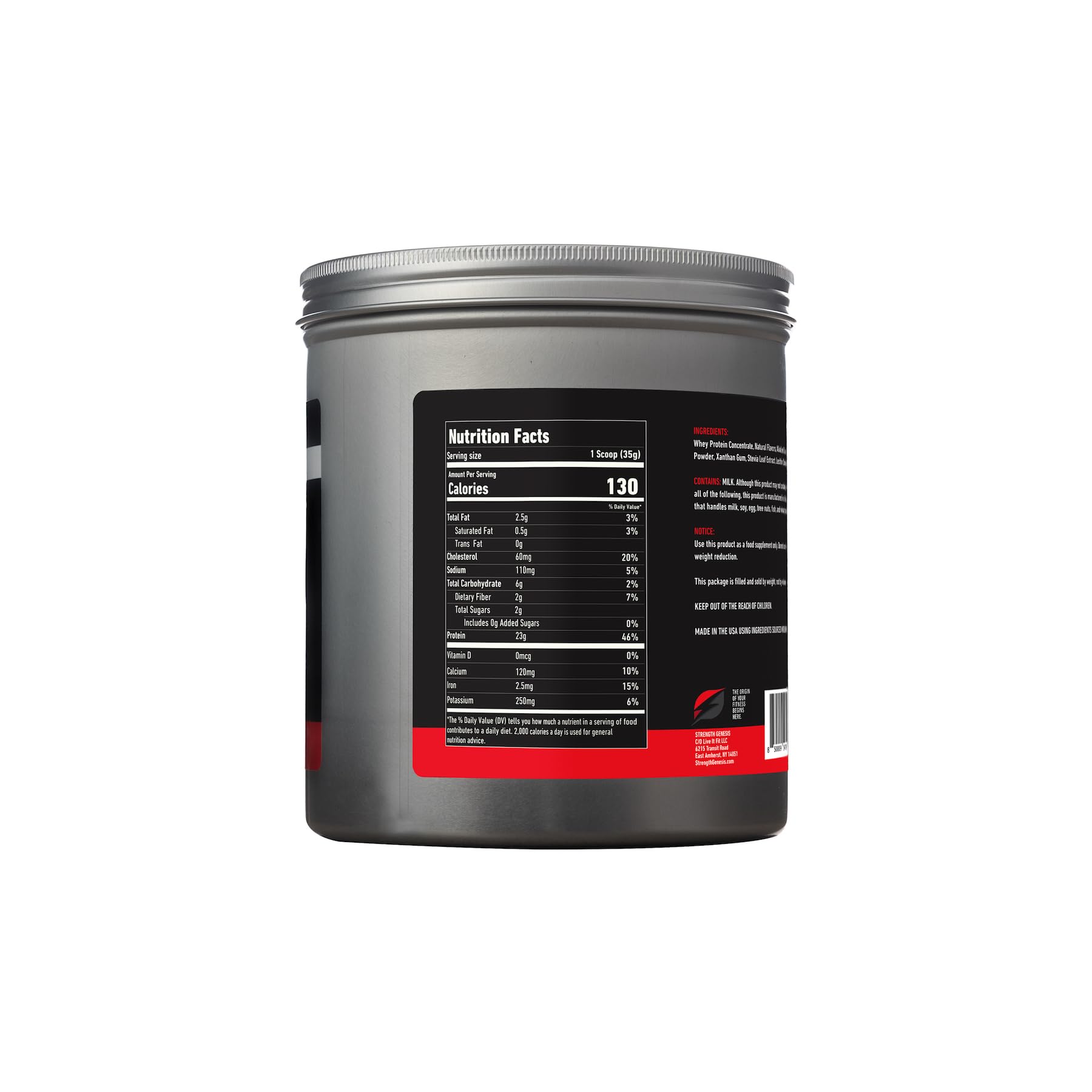 Strength Genesis whey undergoing cold-water microfiltration preserves protein integrity.