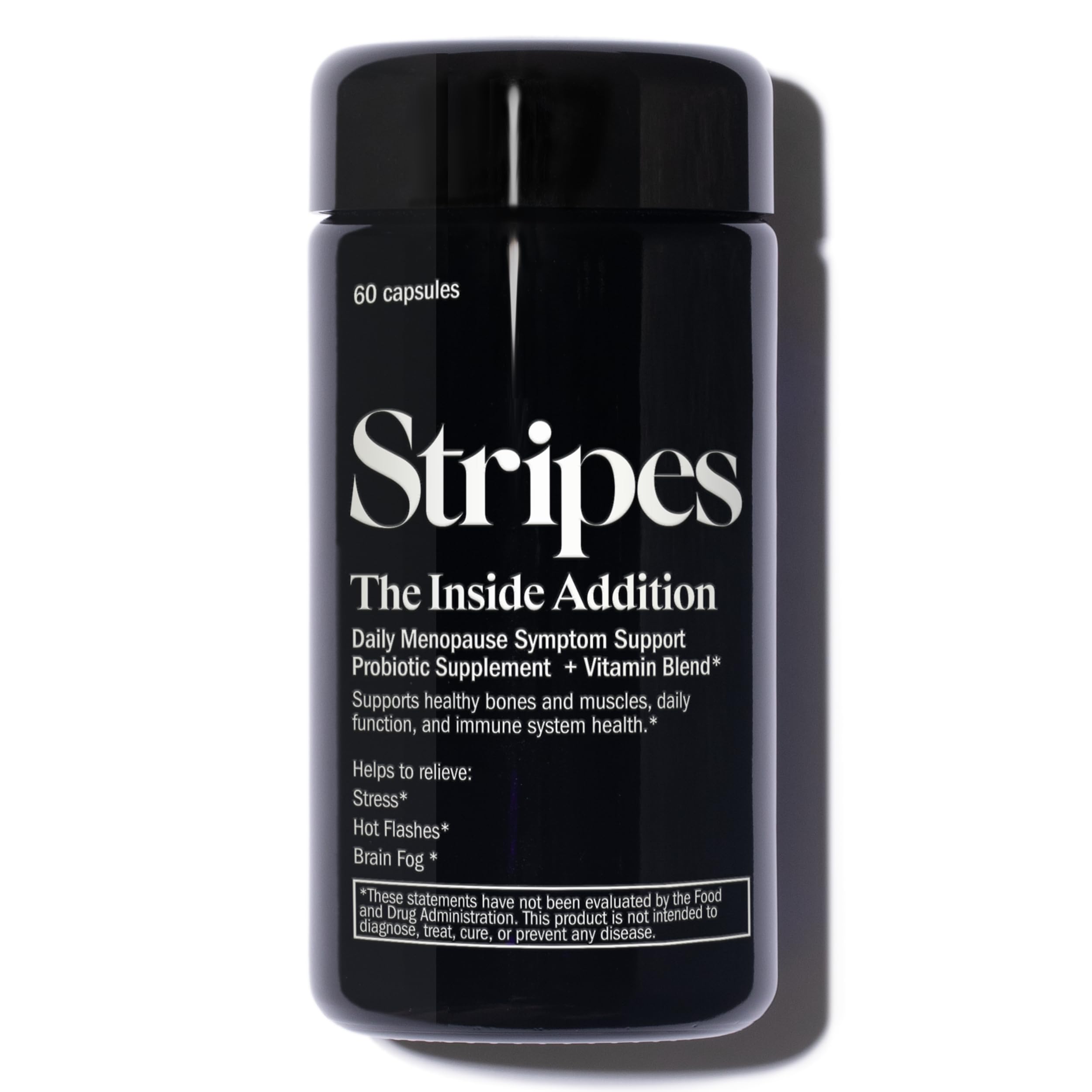 STRIPES Naomi Watts The Addition bottle on a shelf showing daily menopause support