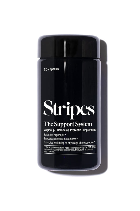 STRIPES Naomi Watts The Support System bottle shows easy daily probiotic support.