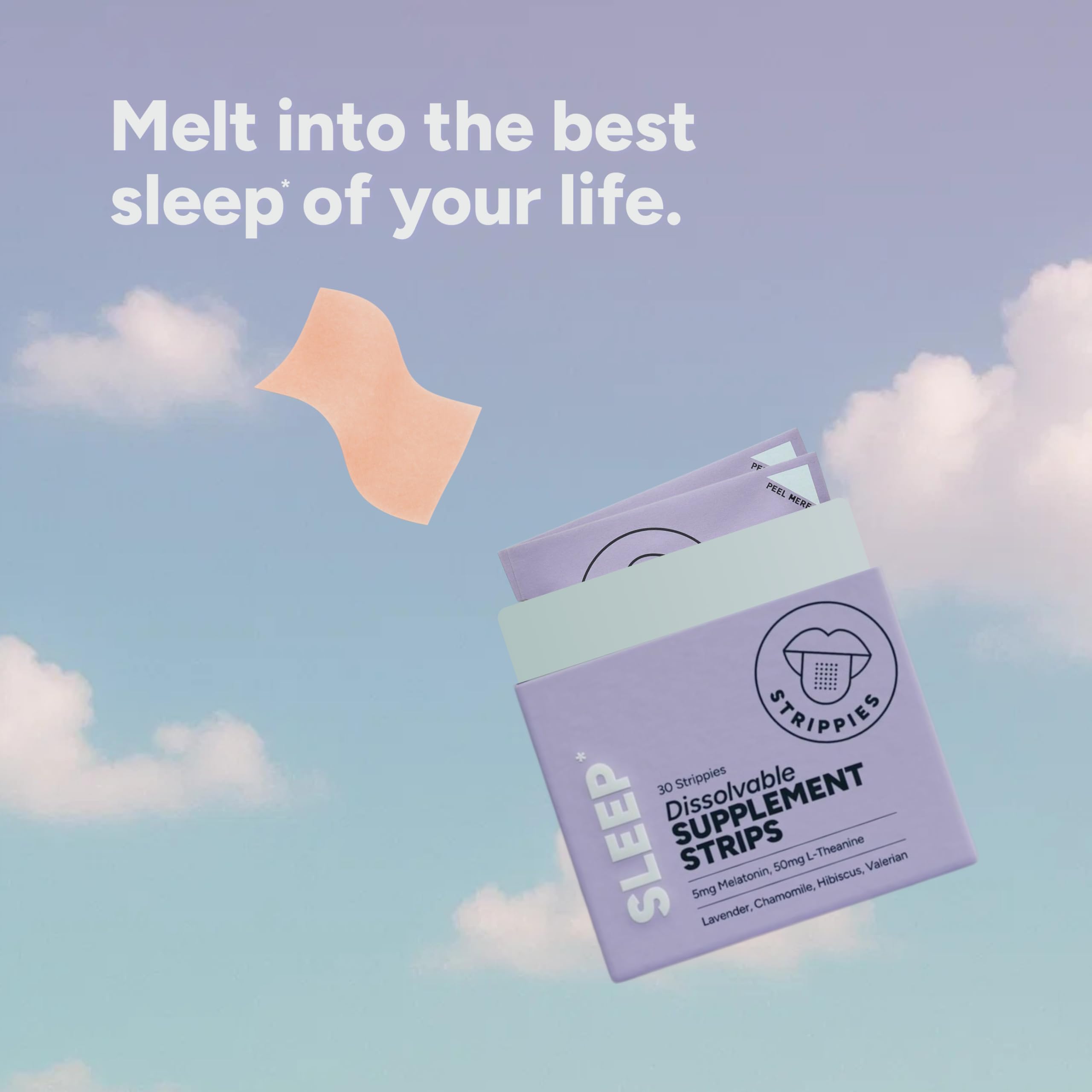 STRIPPIES travel-case sleep strips for easy late-night use on the road.