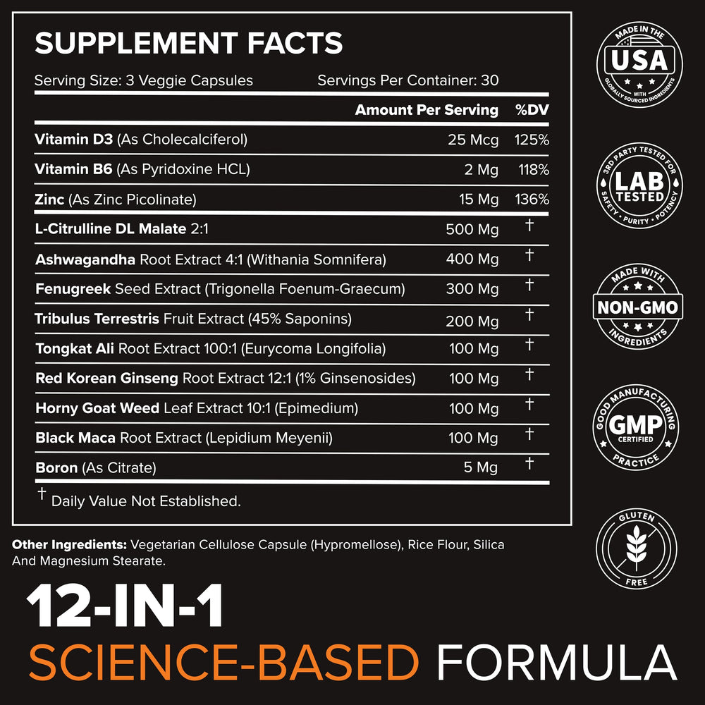 STRIVLABS Peak Potential capsules in hand for convenient daily use.