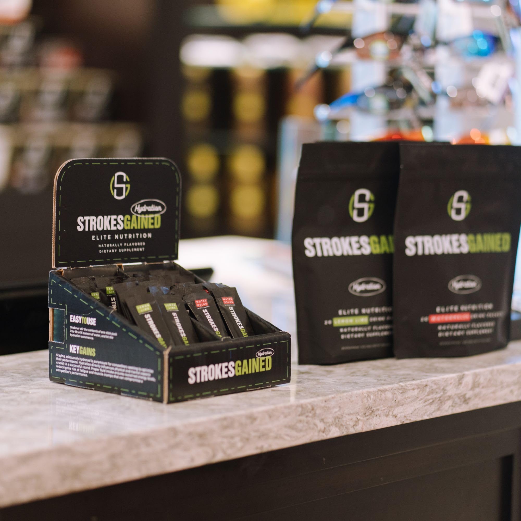 Strokes Gained Hydration post-round recovery with electrolyte support.
