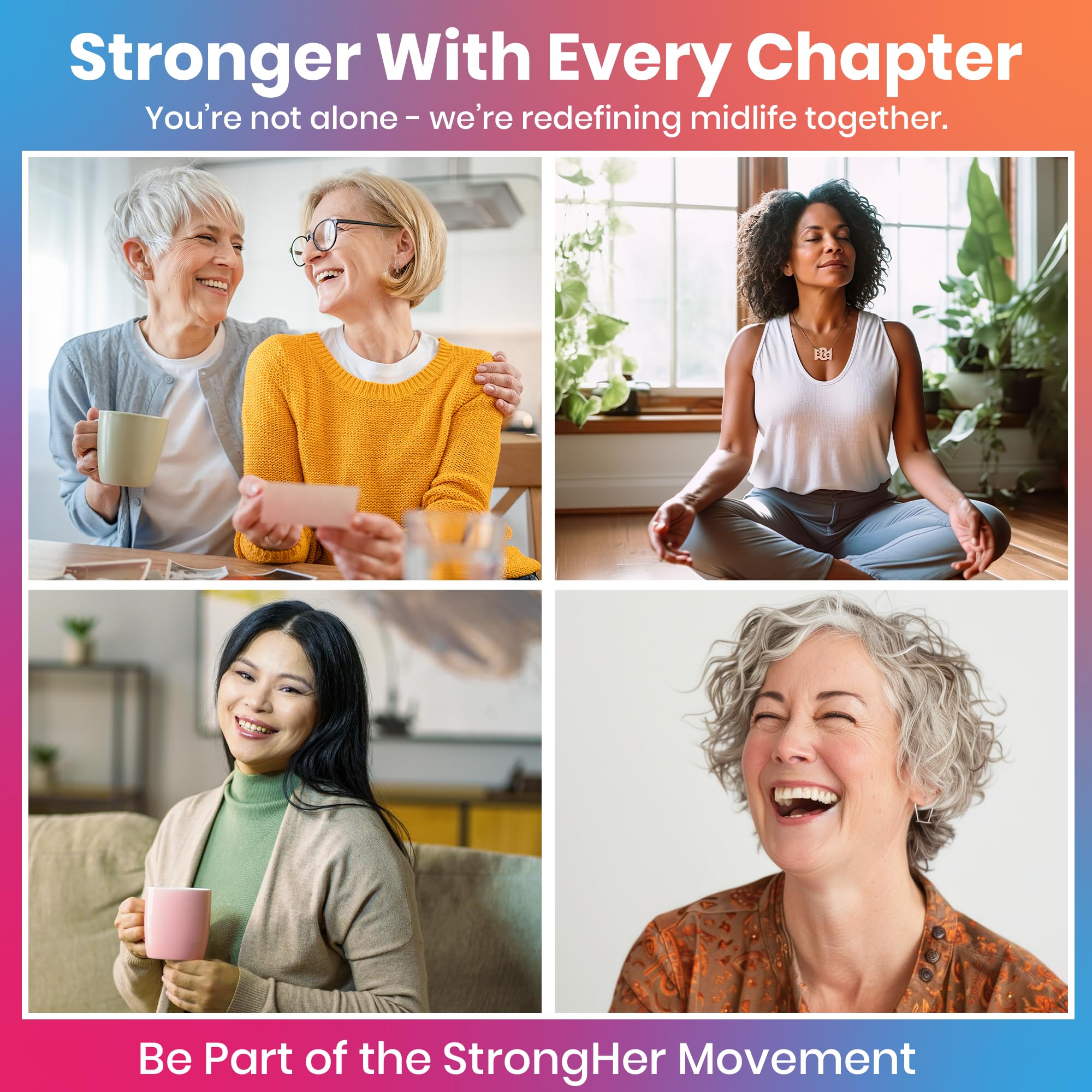 Lifestyle setting with StrongHer Premium Weight Release integrated into daily routine.