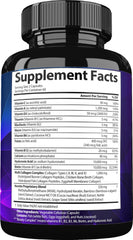 StrongVit daily dose of two capsules beside a glass of water.