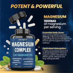 StrongVit 12-form magnesium ingredients graphic