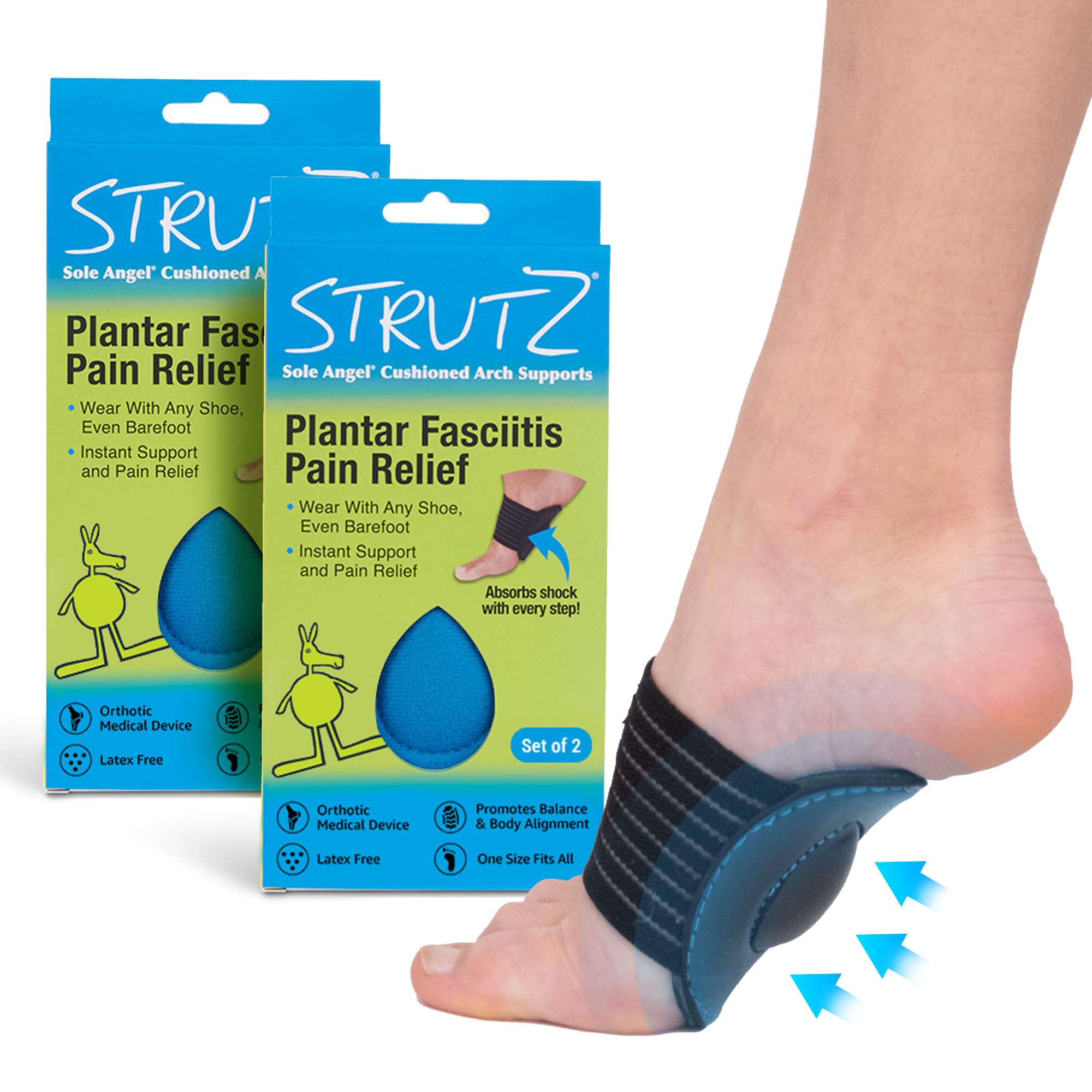 Strutz Sole Angel arch-band close-up with cushioned arch support