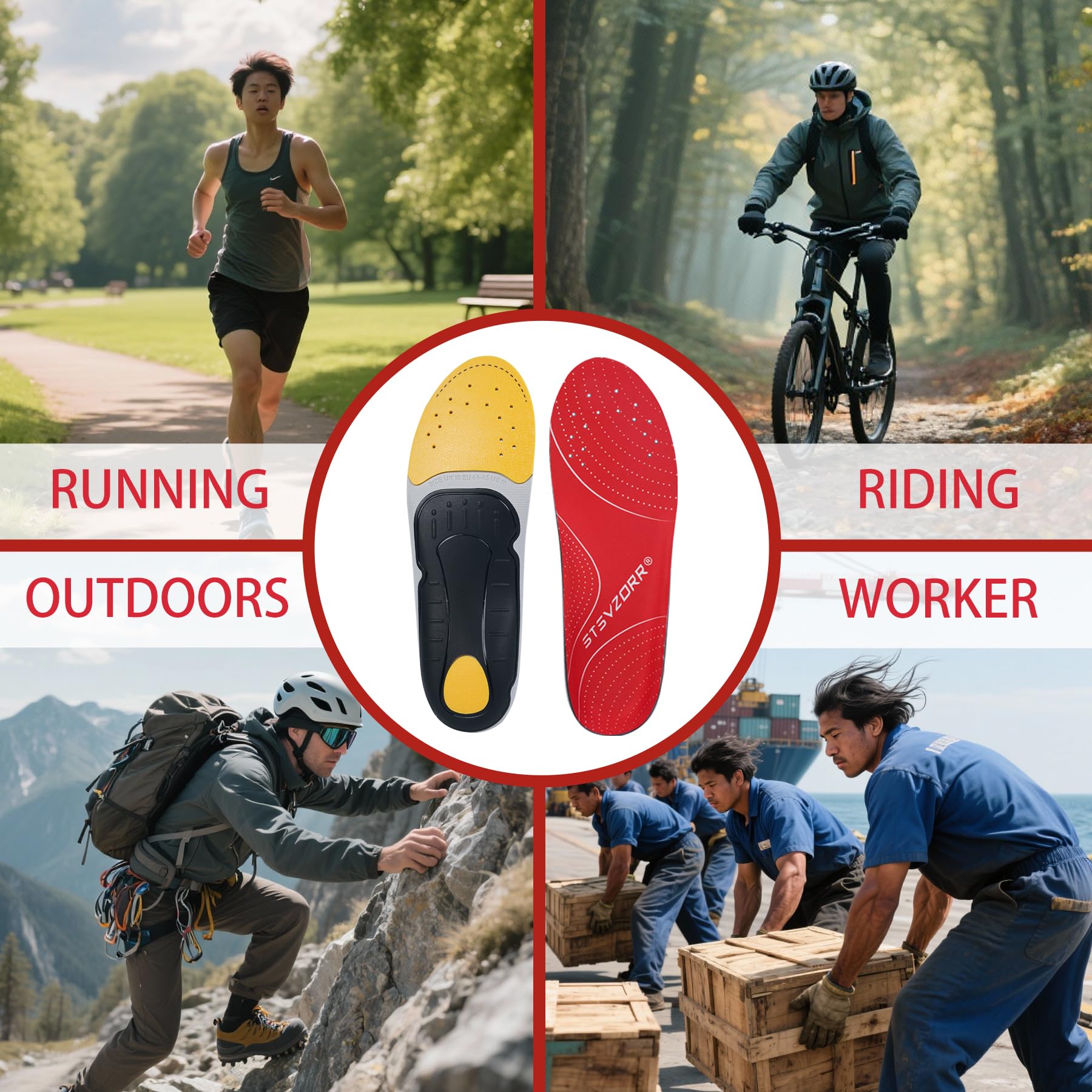 STSVZORR trimmed fit adapts to sneakers, boots, casual shoes.