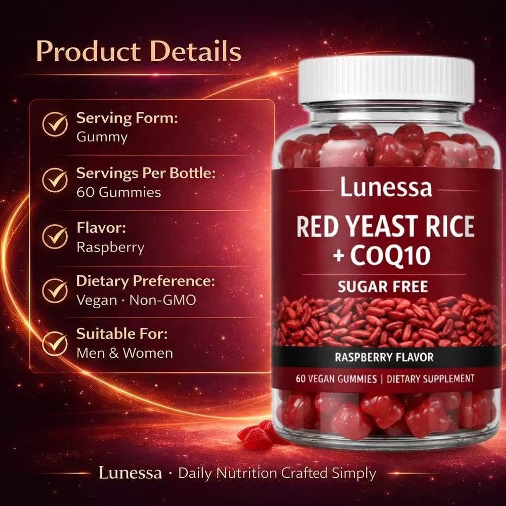 SUBMETIC Lunessa packaging highlights premium red yeast rice blend for home use.