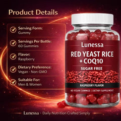 SUBMETIC Lunessa packaging highlights premium red yeast rice blend for home use.
