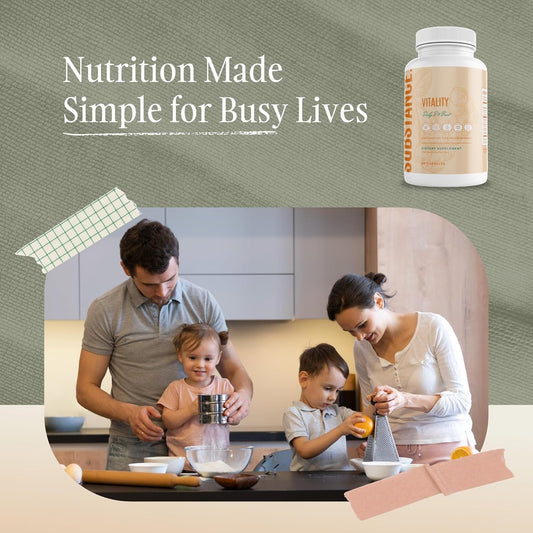 SUBSTANCE D3 Boost capsules closeup showing convenient daily nutrition.