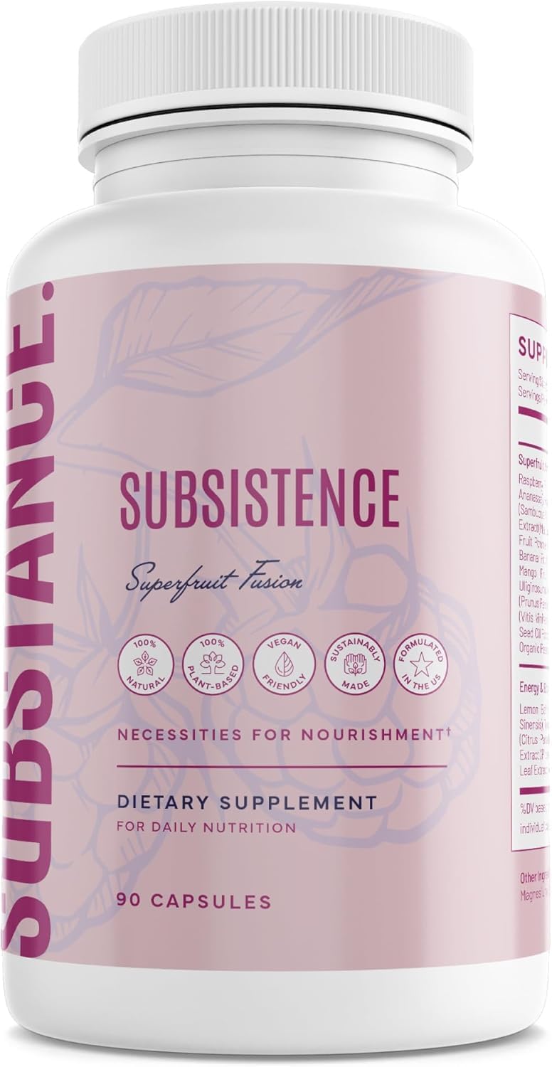 SUBSTANCE Daily Fruits bottle front, a convenient daily superfruit option.