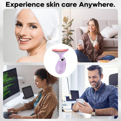 Suenohyu facial massager heats up to 113°F to boost cream absorption.