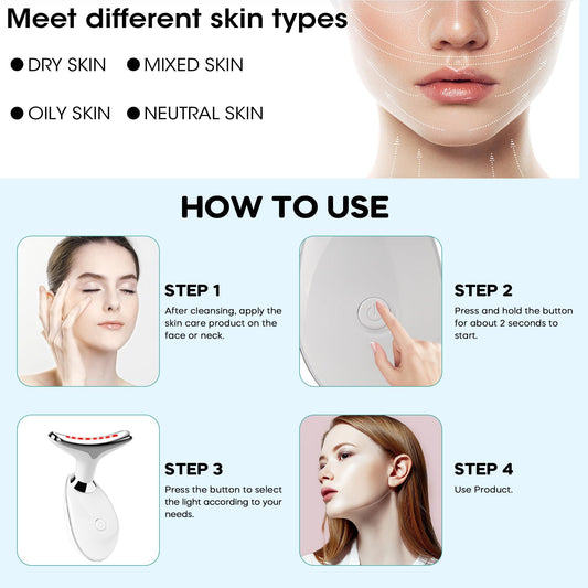Suenohyu red-light facial wand side view showing portable design for home care