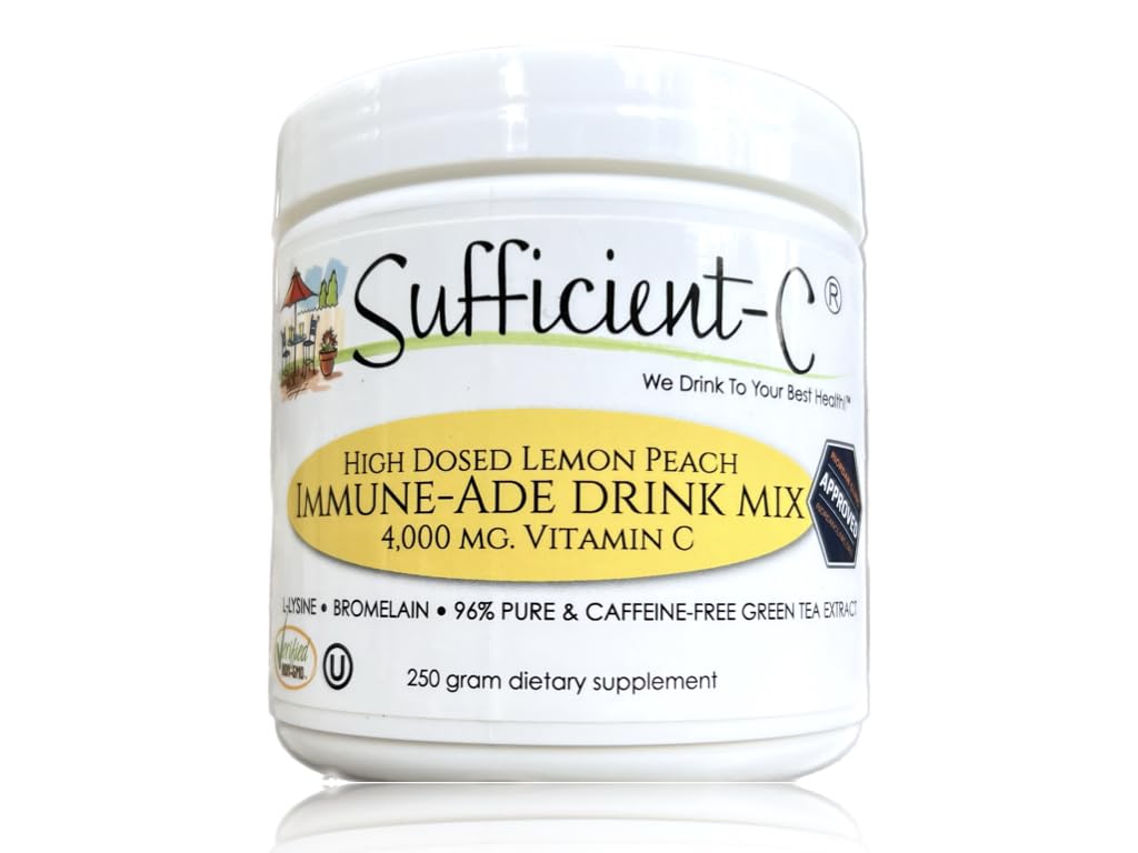 Sufficient-C immune-ade drink mix tub for daily refreshment and hydration