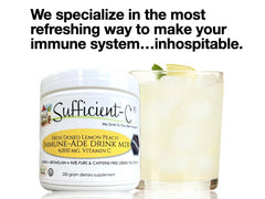 Sufficient-C ingredients lysine bromelain green tea highlights the blend.