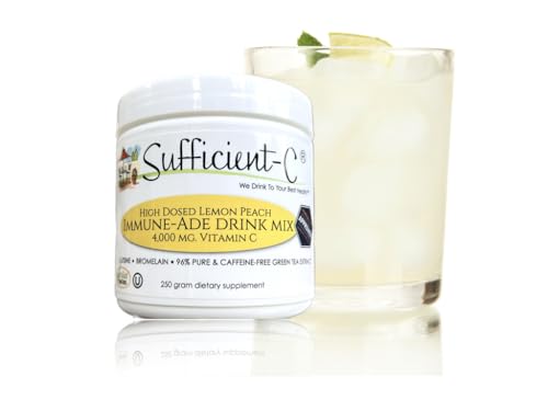 Sufficient-C lemon-peach powder dissolving for a smooth citrus drink