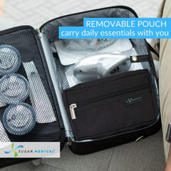 Sugar Medical bag with items demonstrates storage capacity.