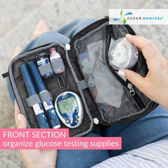 Sugar Medical crossbody with removable strap for versatile diabetes care