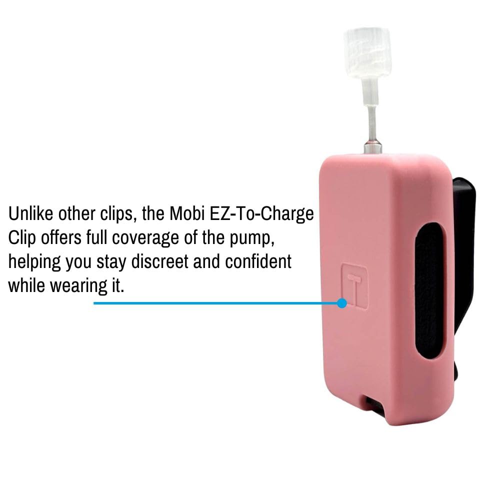 Sugar Medical Tandem Mobi EZ-to-Charge Clip stainless steel clip provides secure attachment to belts.