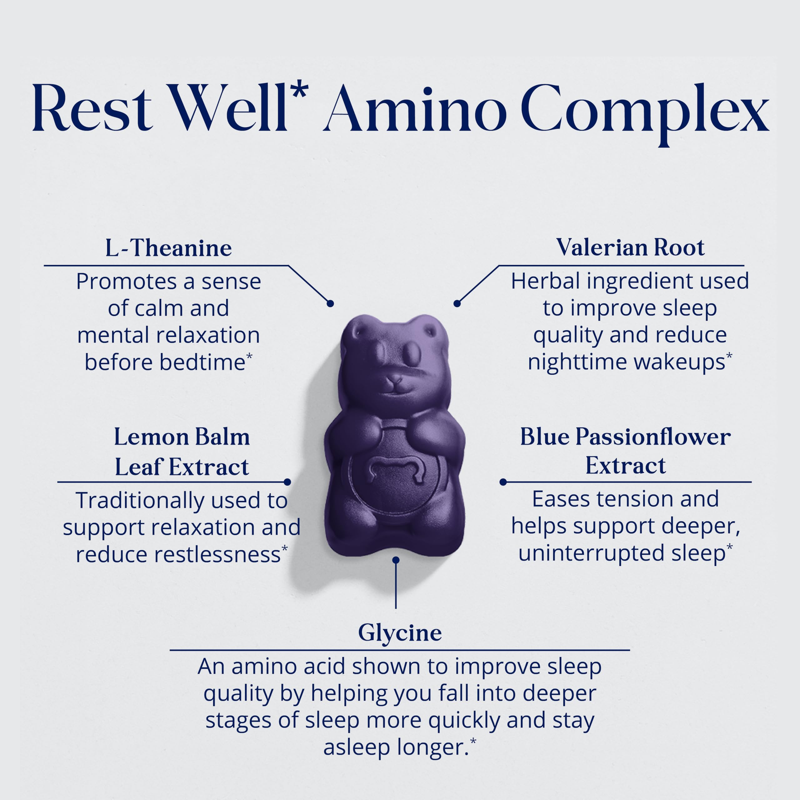 SugarBearPro Sleep Gummy bottle label highlights vegan and certification seals.