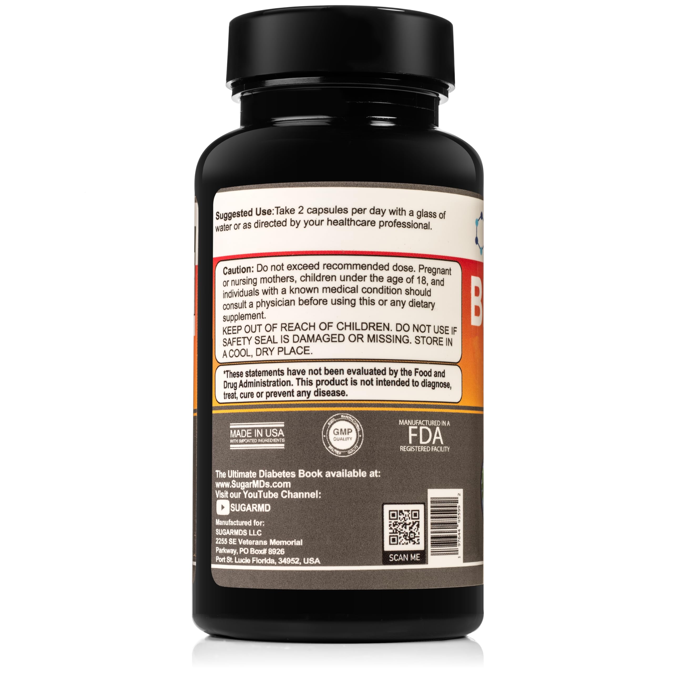 SugarMD DHB capsule closeup highlighting smooth easily swallowed design