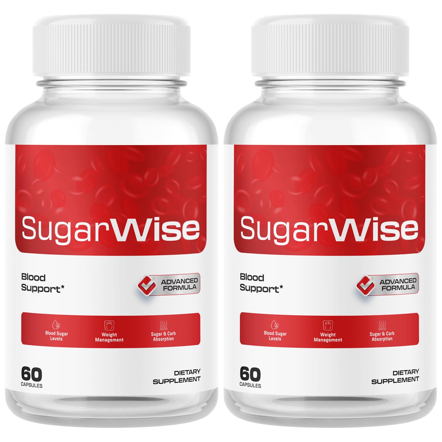 SugarWise balance bottle pour shows all-natural capsules for daily wellness