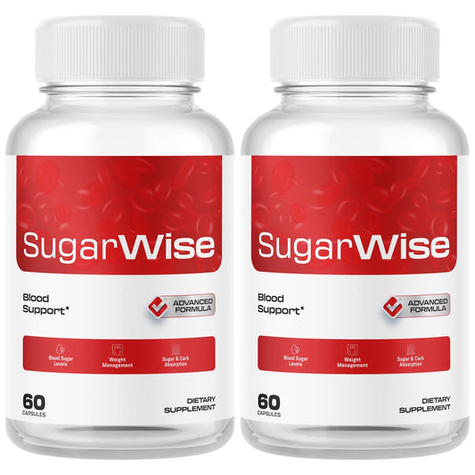 SugarWise balance bottle pour shows all-natural capsules for daily wellness