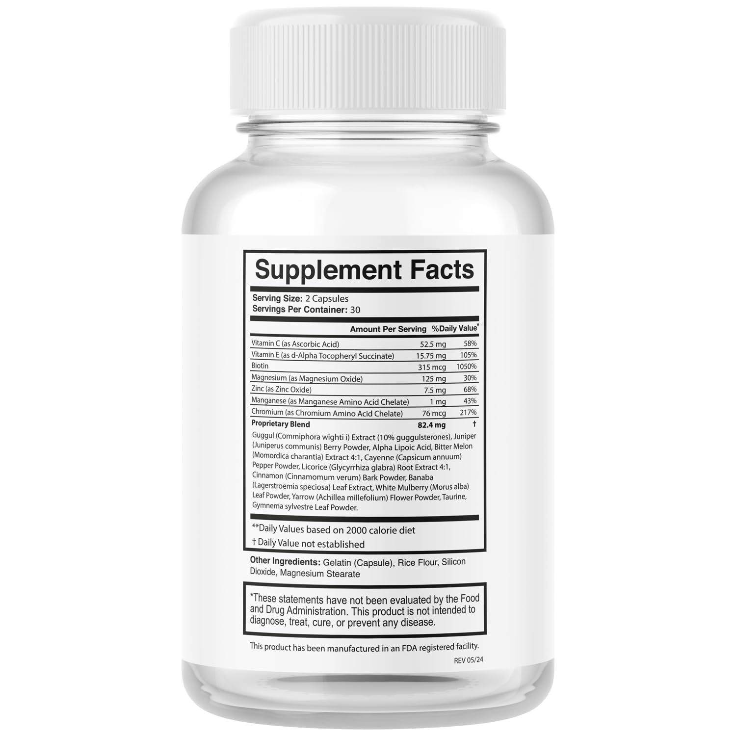 SugarWise capsules close-up view shows easy-to-swallow capsules
