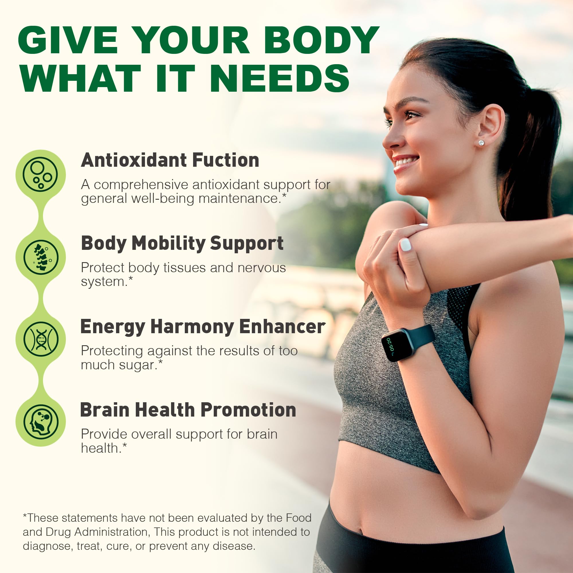 Benfotiamine and B vitamin blend highlighted for enhanced support.