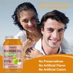 SumDIP Sea Moss Gel label displaying flavor and ingredients
