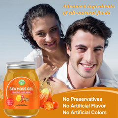 SumDIP Sea Moss Gel natural wildcrafted label indicating pure ingredients.