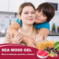 SumDIP Seamoss Gel nutrition label highlighting minerals