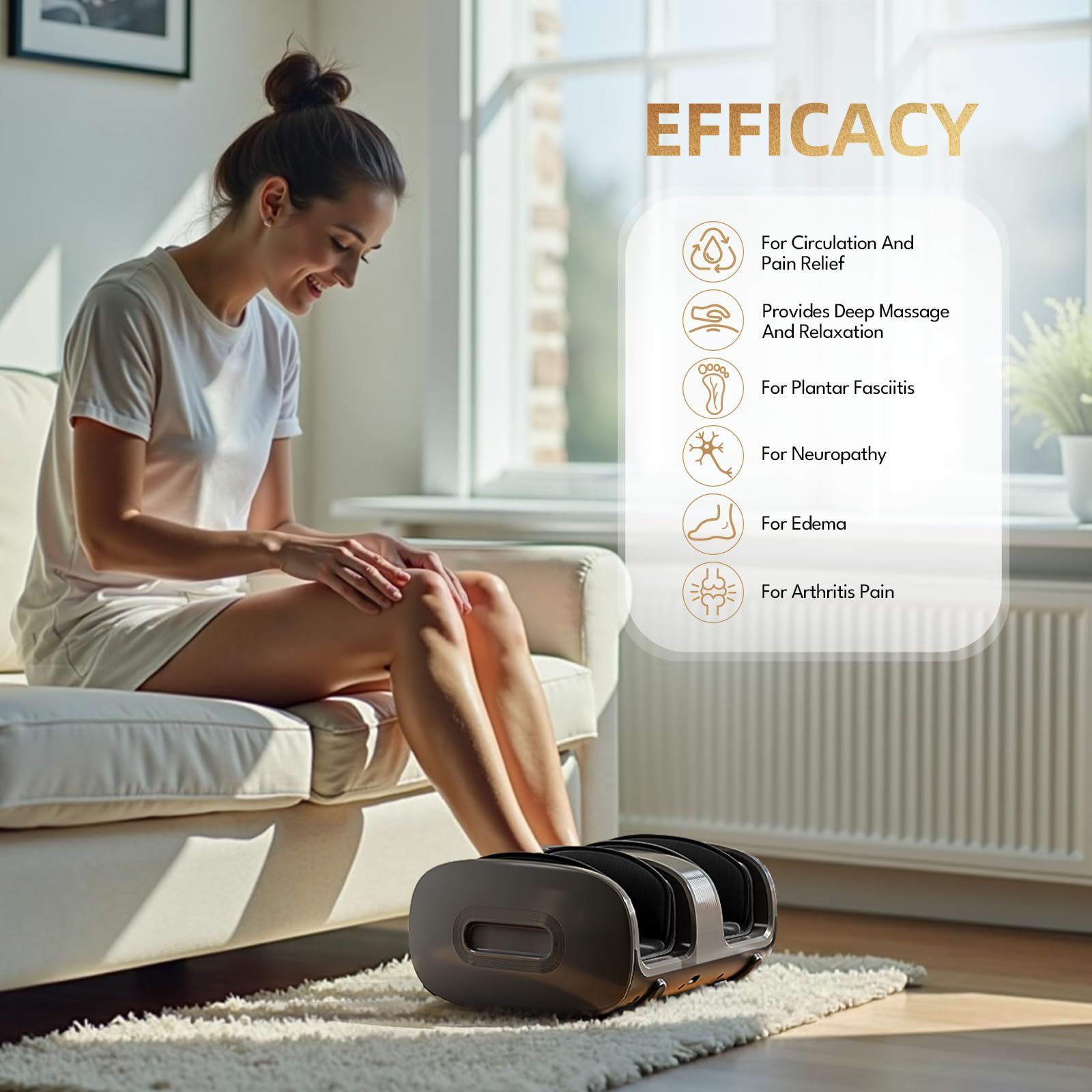 SUMELL Shiatsu Massager compact design that stores under a desk