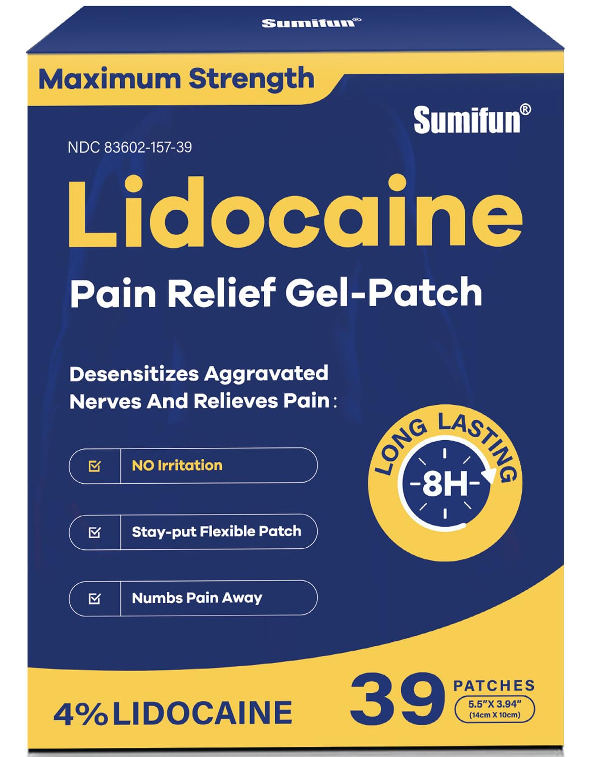 Sumifun patch on back delivers fast, targeted relief for muscle and joint discomfort.