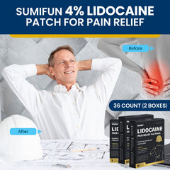 Sumifun 4% lidocaine patch on the neck helps manage tension.