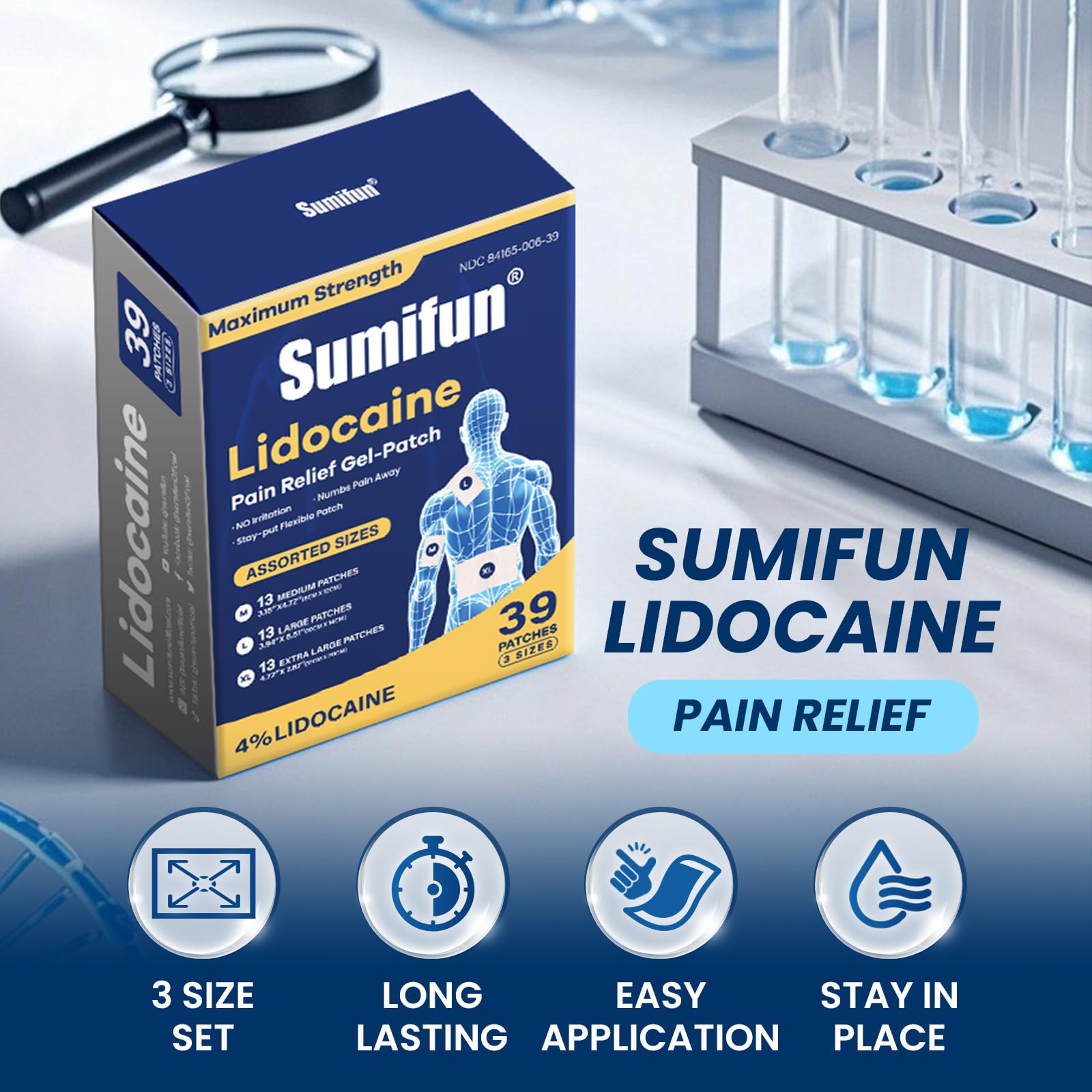 Sumifun extra-large back patch delivers full coverage for back strains.