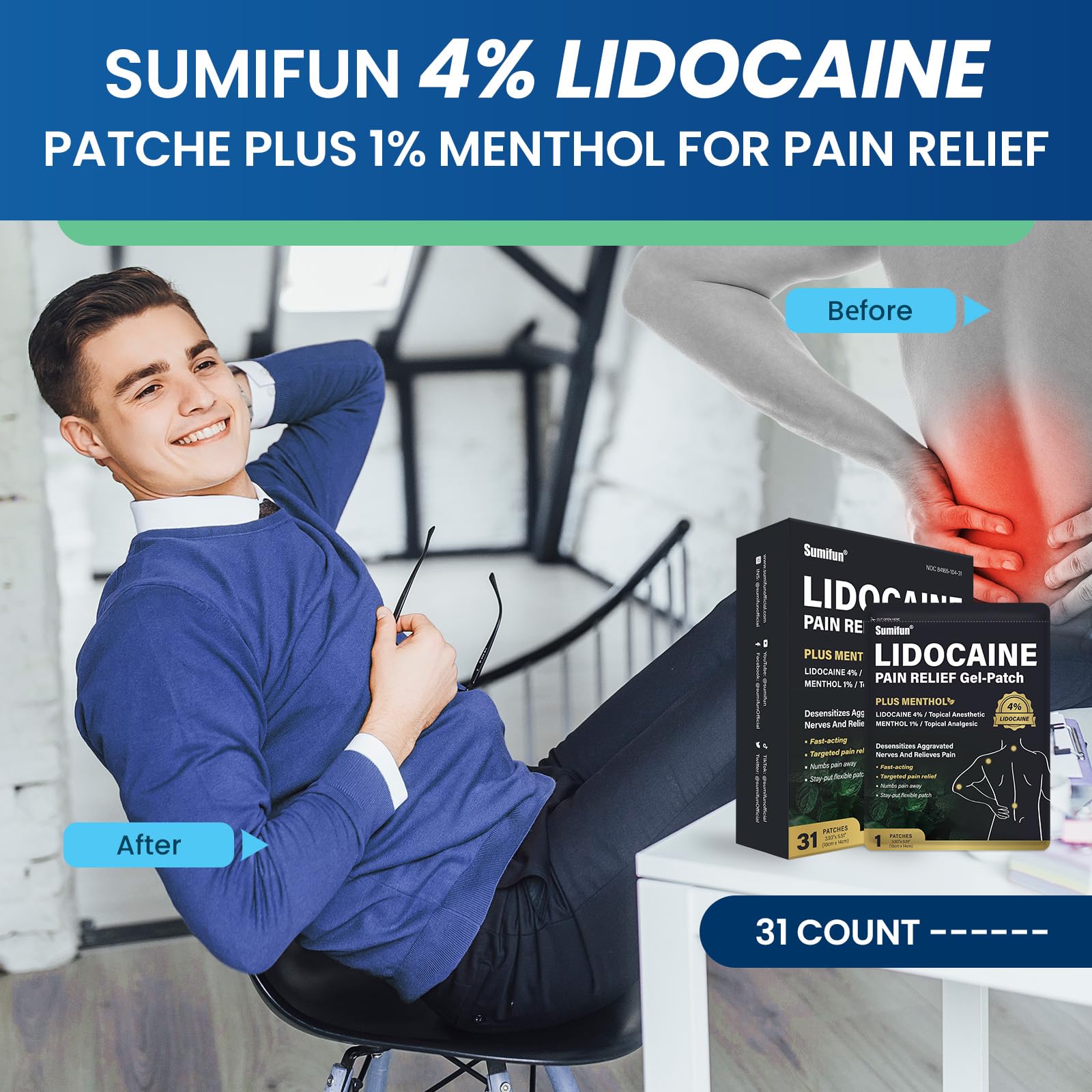Sumifun elastic fabric patch with skin-safe adhesive for flexible placement