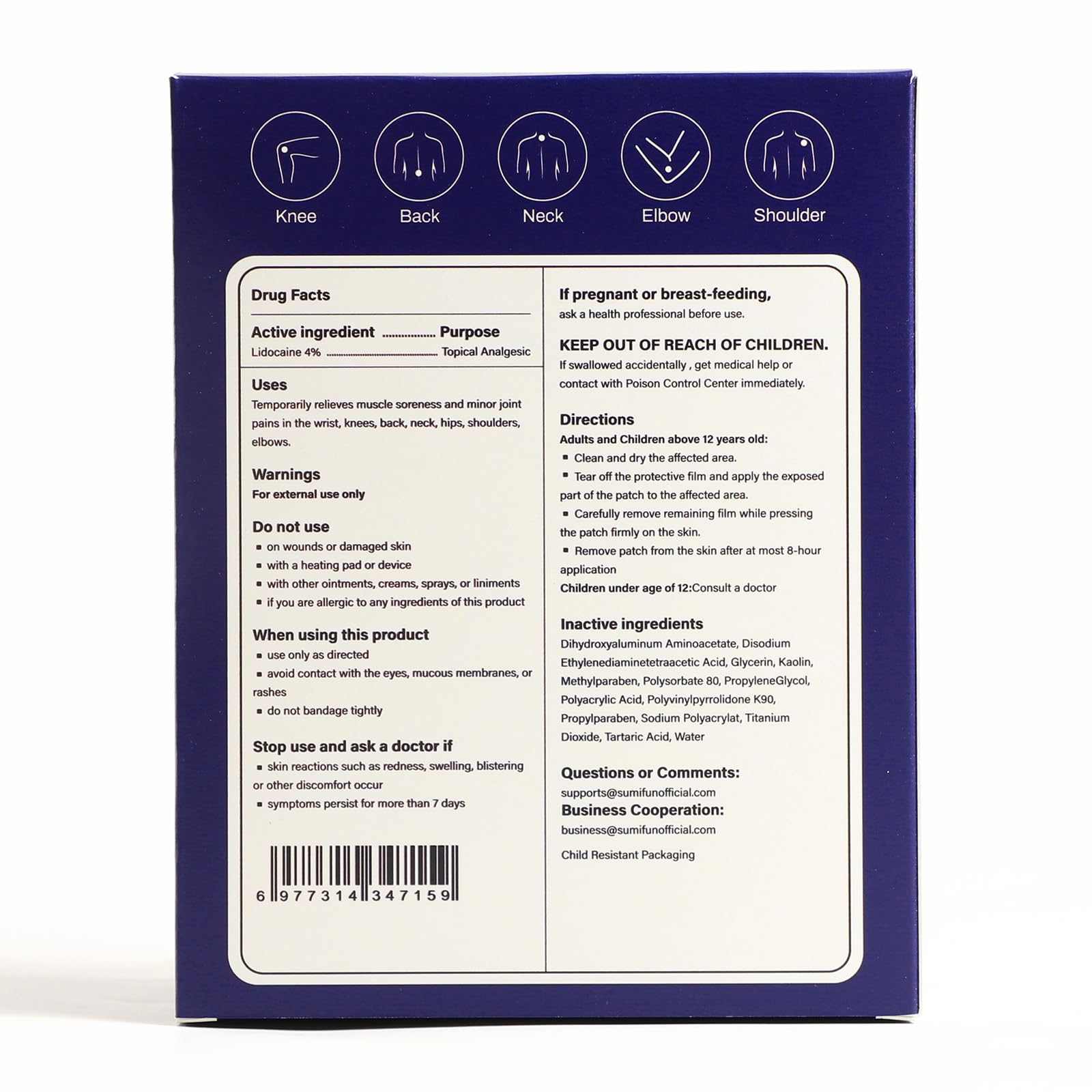 Sumifun 36 count lidocaine patches offer reliable multi use relief.