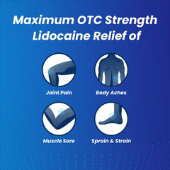 Sumifun lidocaine patch back view demonstrates secure adhesion for all-day wear