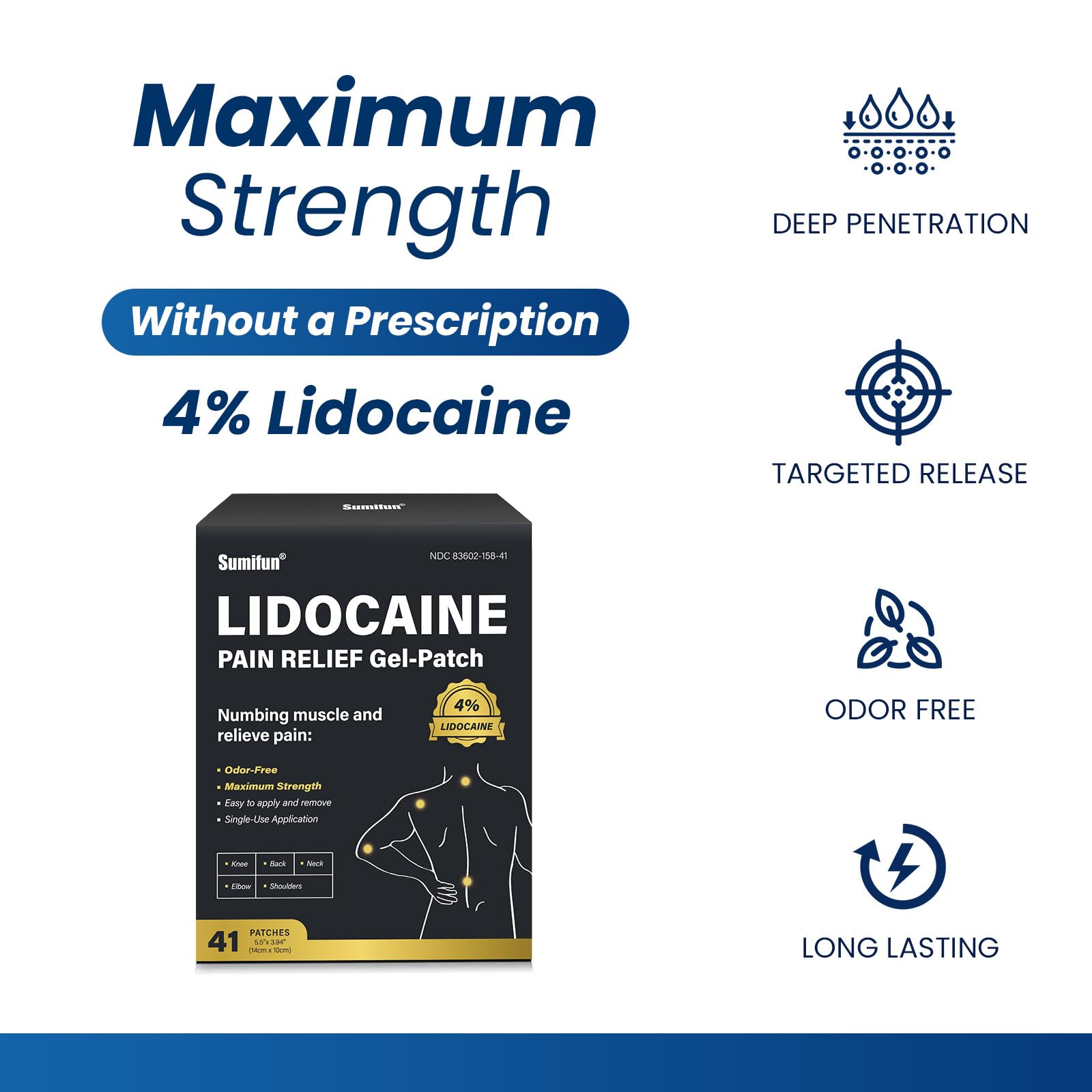 Sumifun Lidocaine Patch for neck pain offers fast, localized comfort you can apply anytime.
