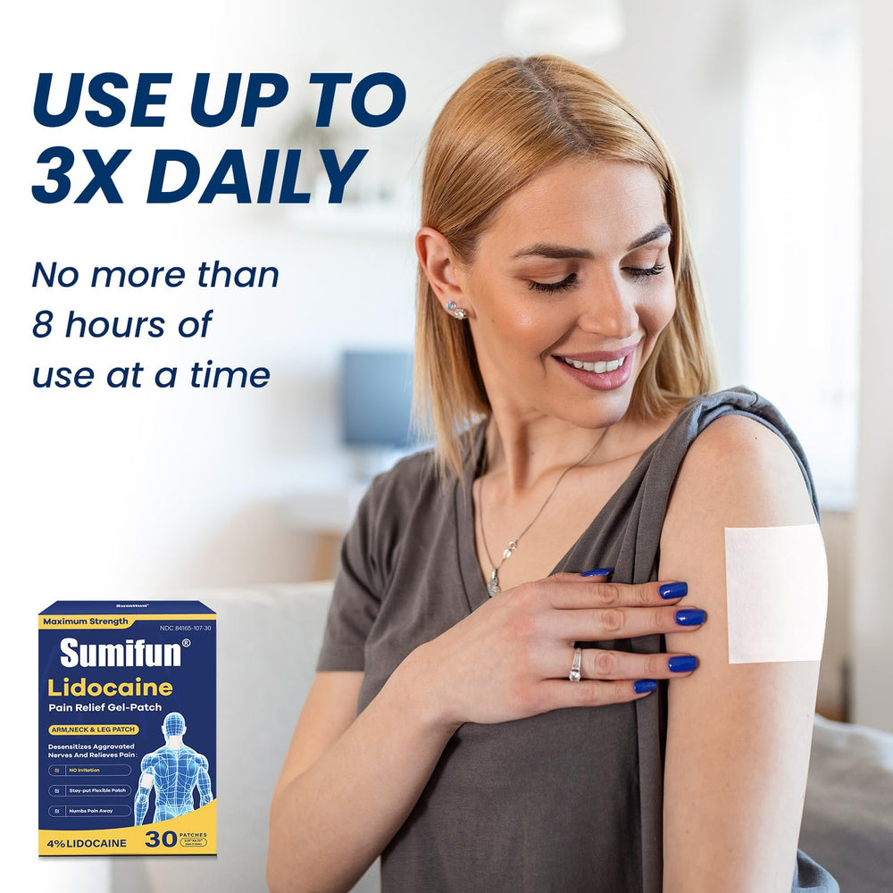 Sumifun lidocaine patch relieves ball-of-foot discomfort while staying firmly in place.