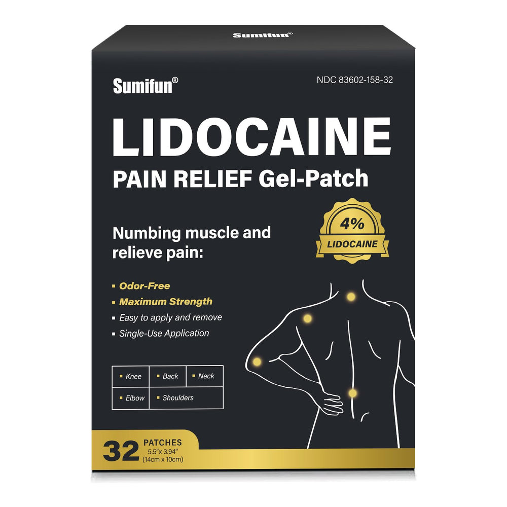 Sumifun lidocaine patches box and packaging for hygienic storage and use.